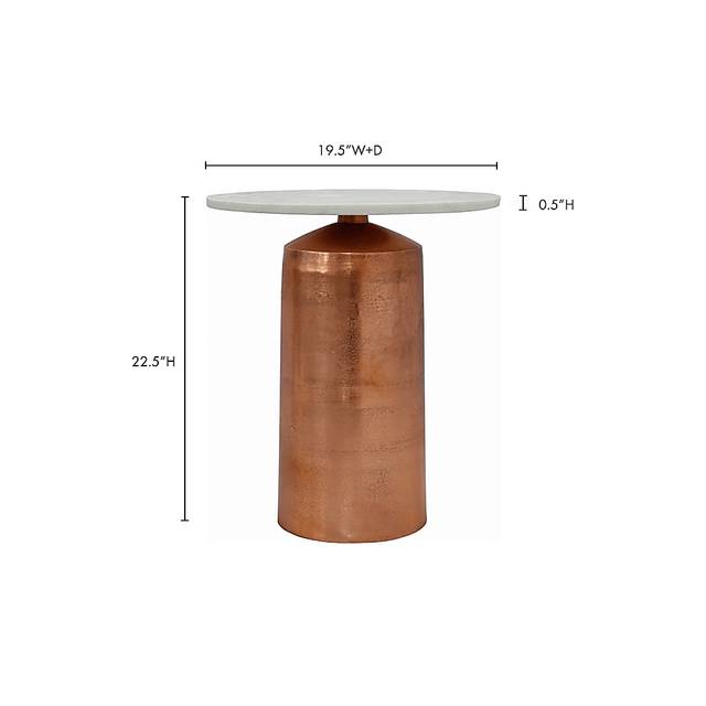 Haleola White Large Accent Table - Thumbnail - Image 4