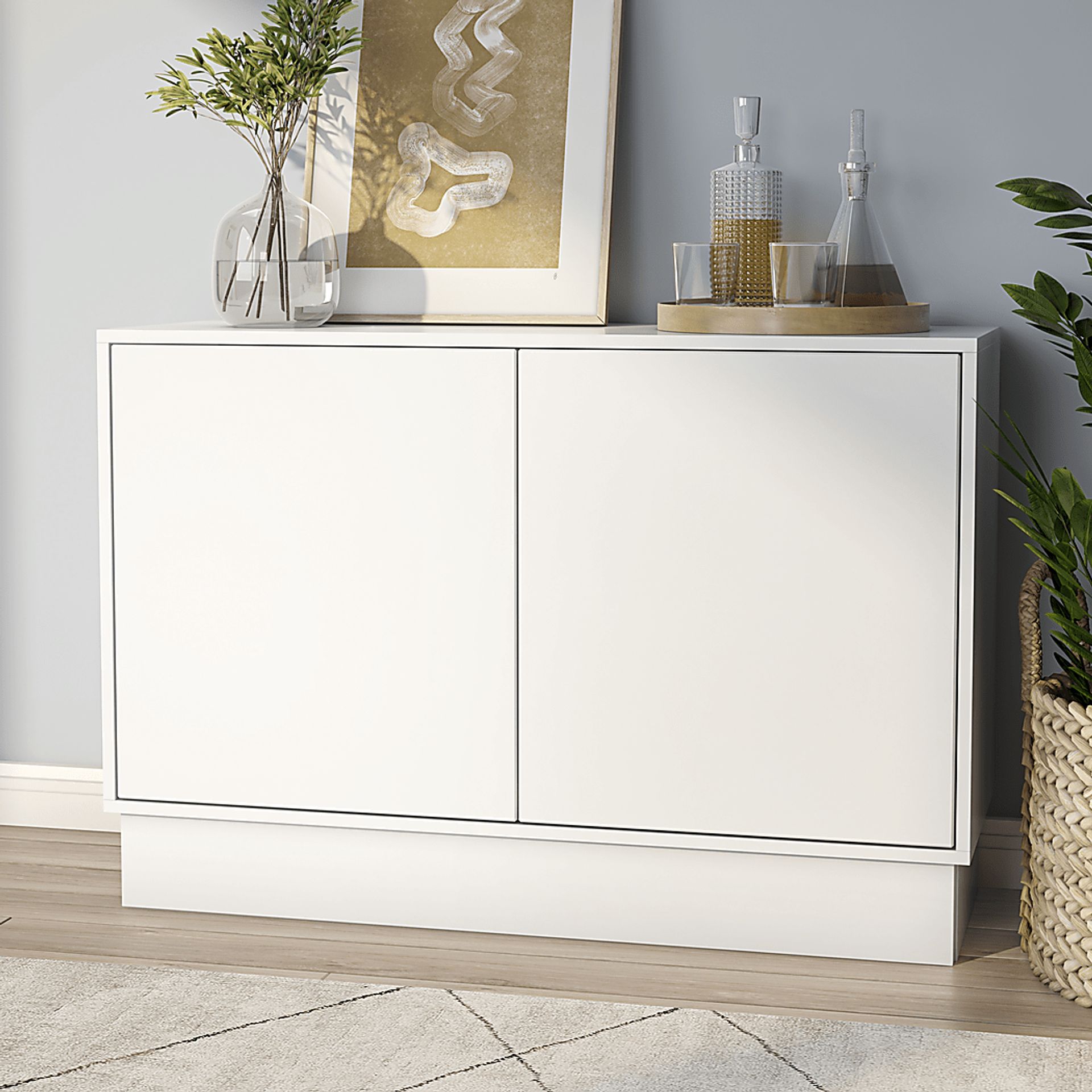 Halesia White Accent Cabinet - Image 2