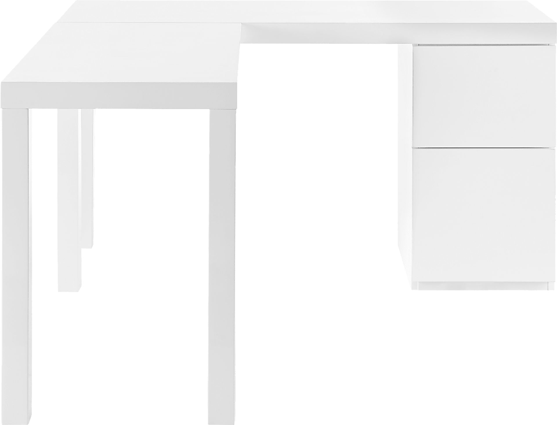 Halesia White L-Desk - Image 2