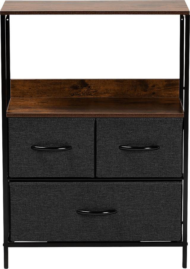 Haleyann Black 3 Drawer Accent Cabinet - Thumbnail - Image 3