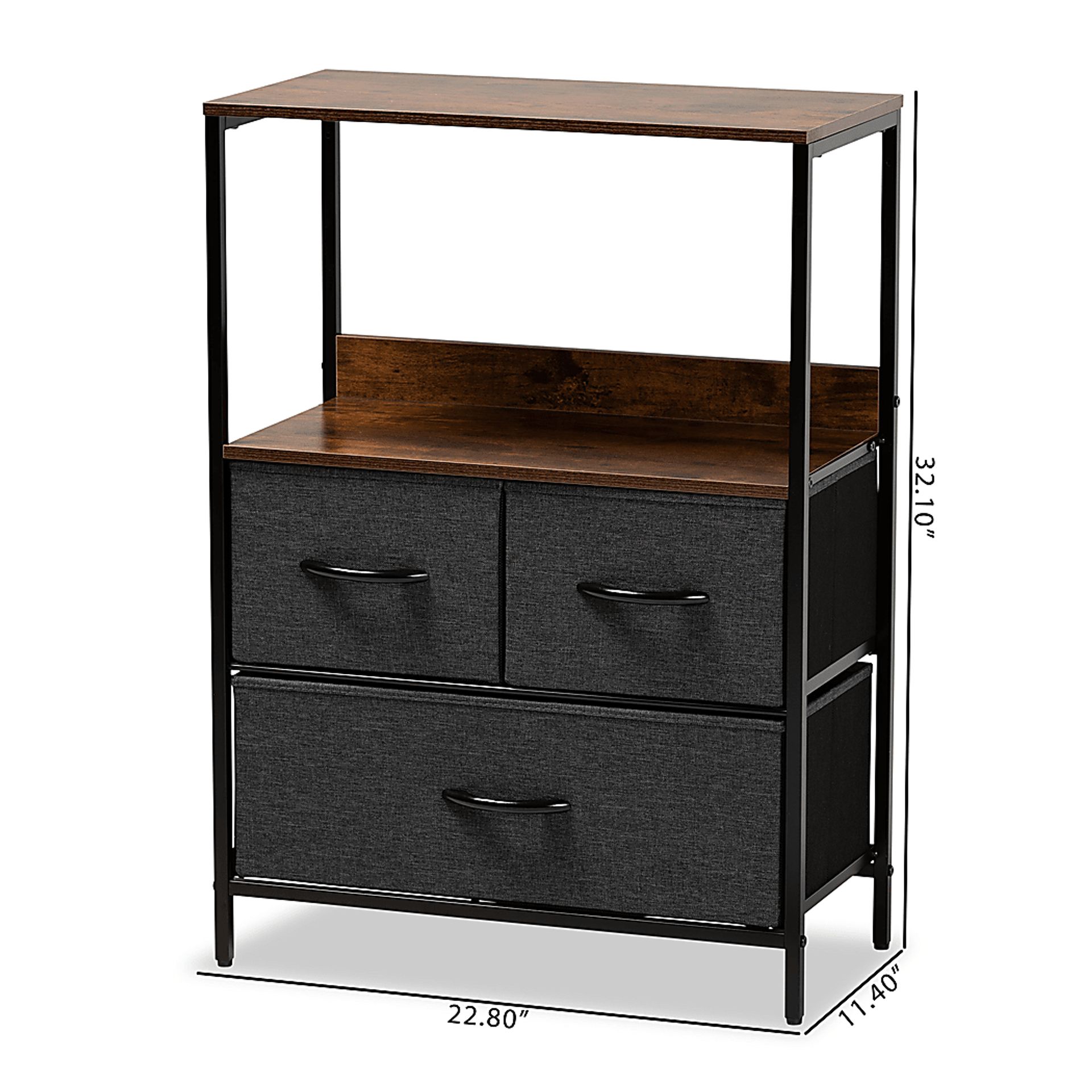 Haleyann Black 3 Drawer Accent Cabinet - Image 8