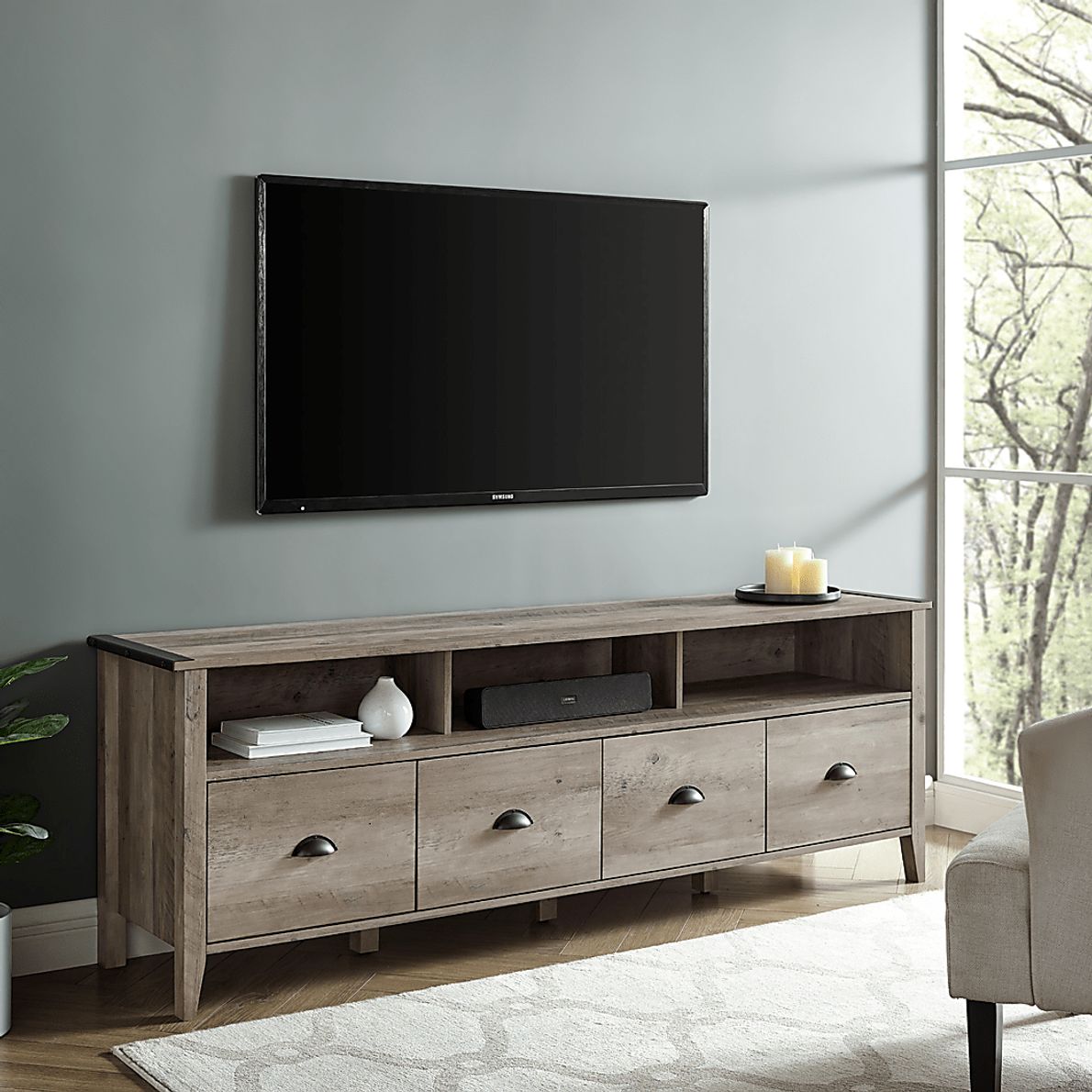 Haleyford Gray 70 in. Console