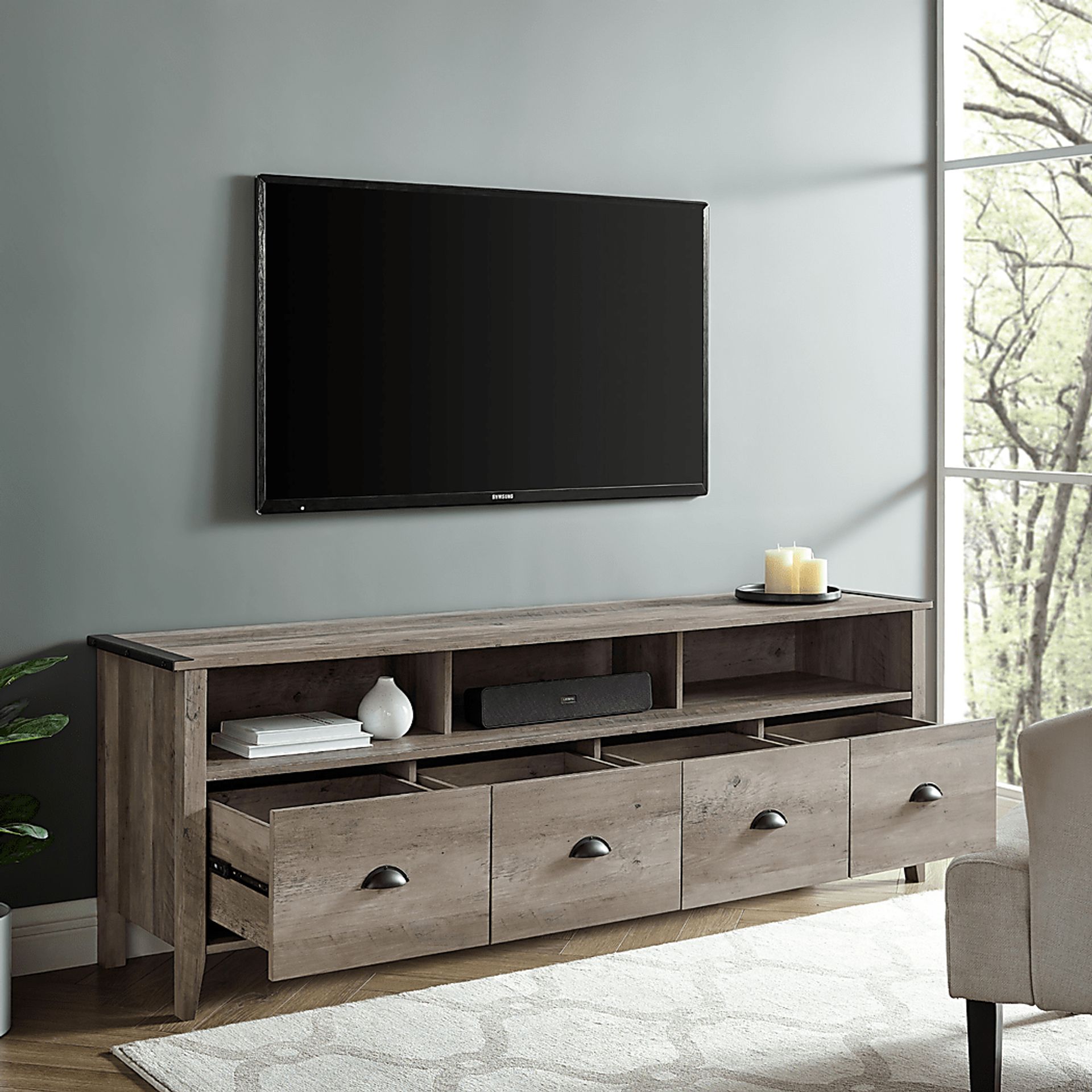Haleyford Gray 70 in. Console - Image 7