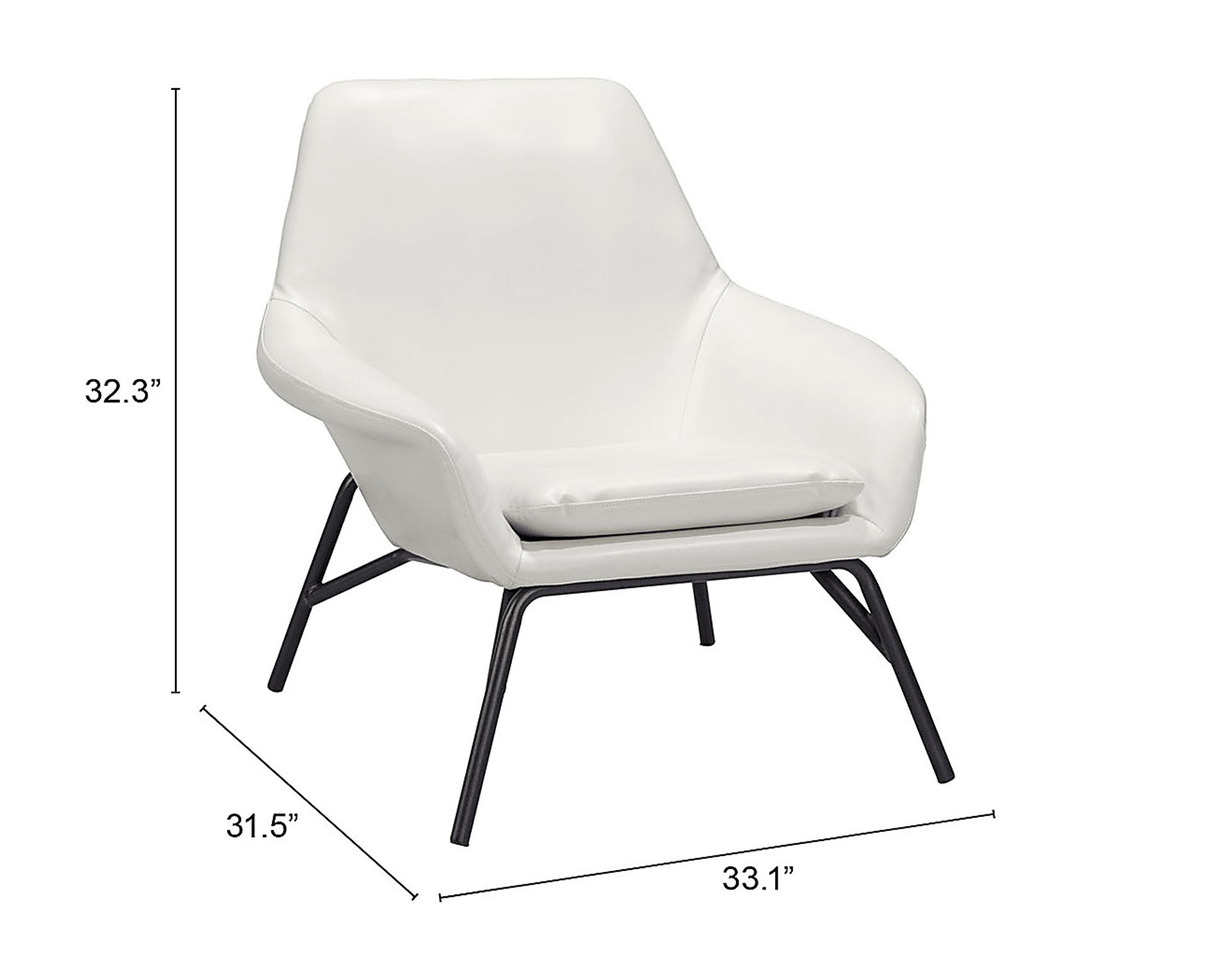 Halfhitch White Accent Chair - Image 10