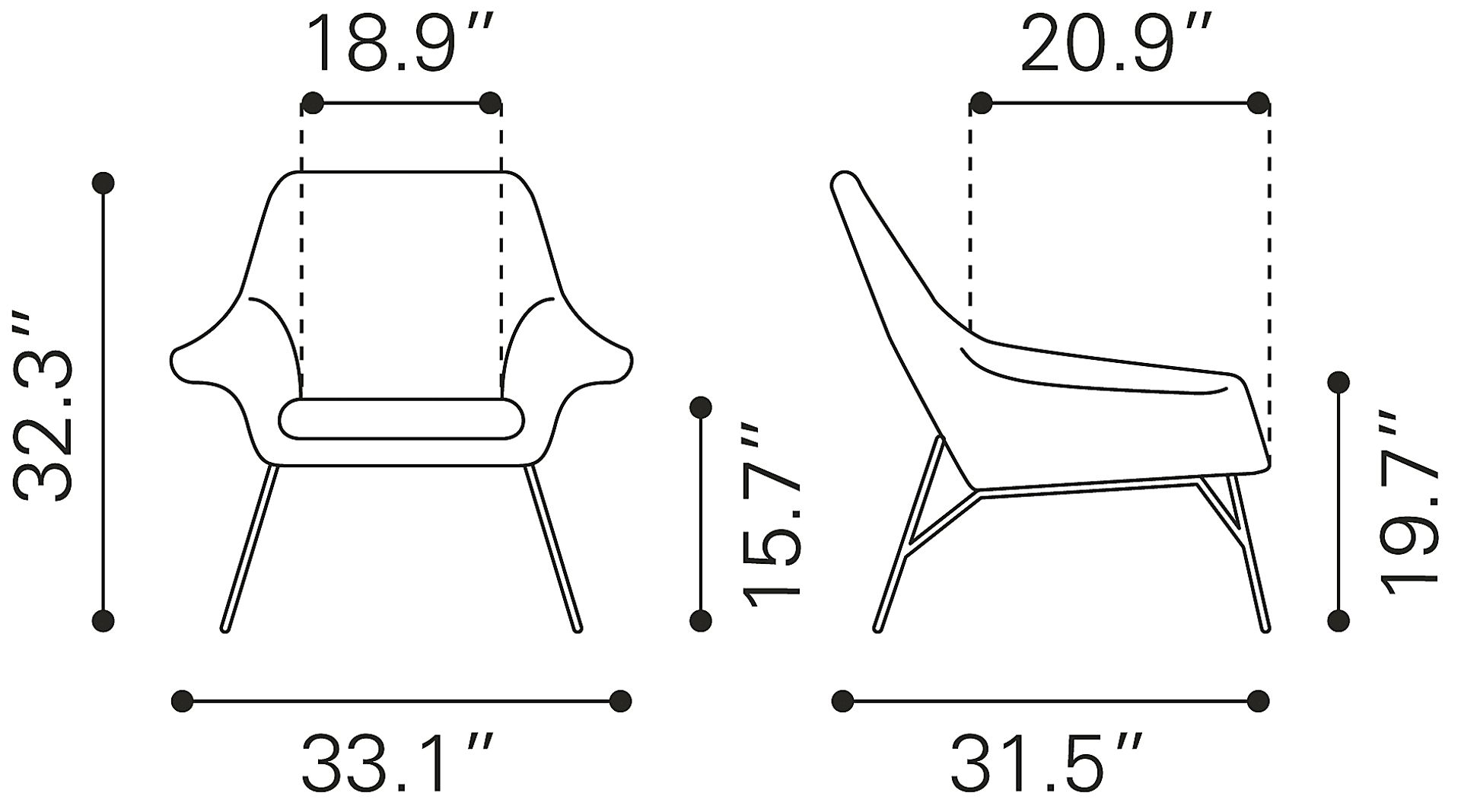 Halfhitch White Accent Chair - Image 11