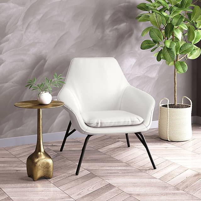 Halfhitch White Accent Chair - Thumbnail - Image 2