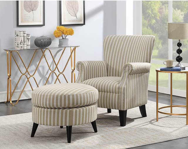 Halgo Beige Accent Chair - Thumbnail - Image 4