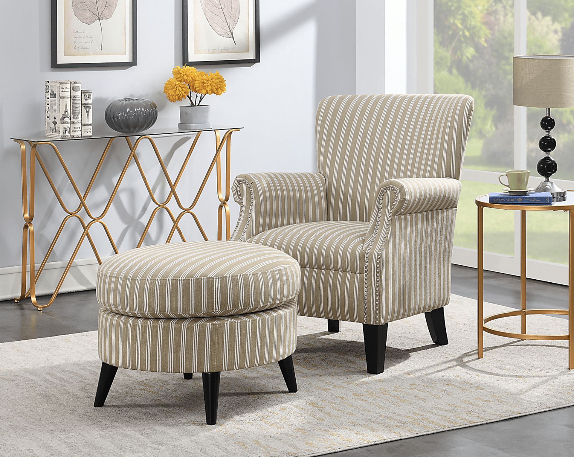 Halgo Beige Ottoman - Image 3