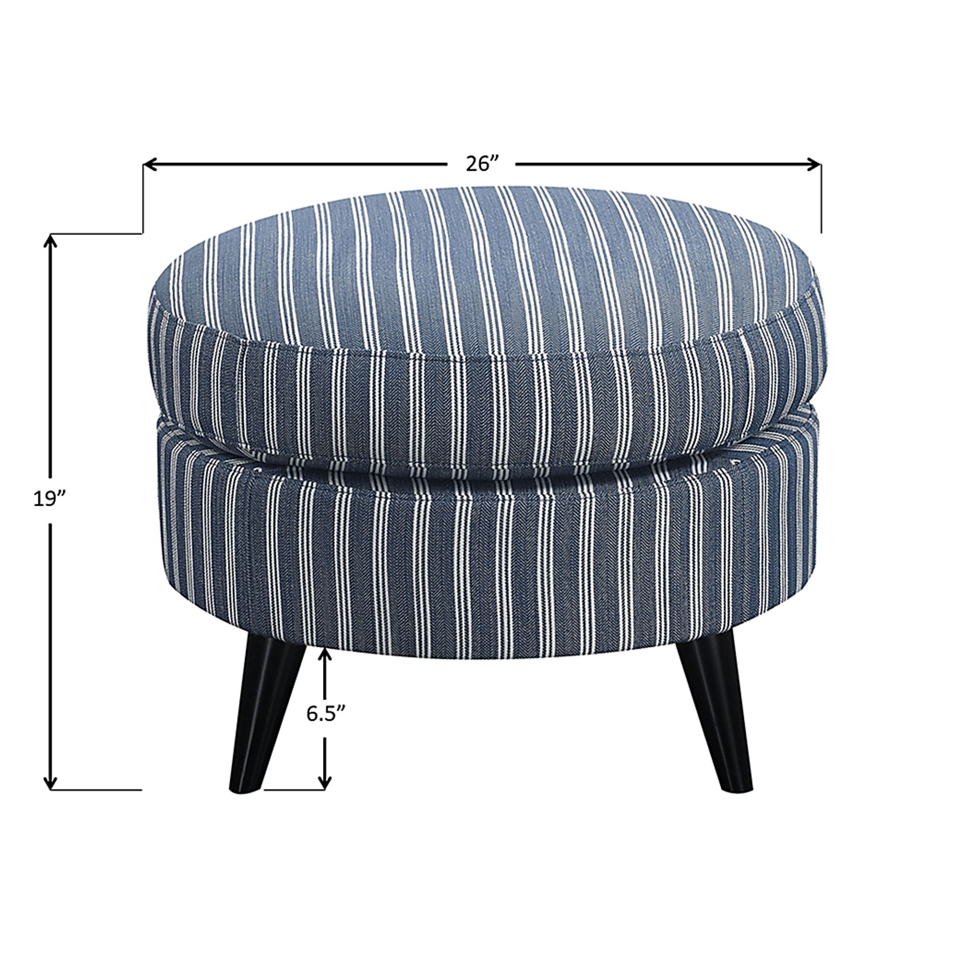 Halgo Blue Ottoman - Image 4