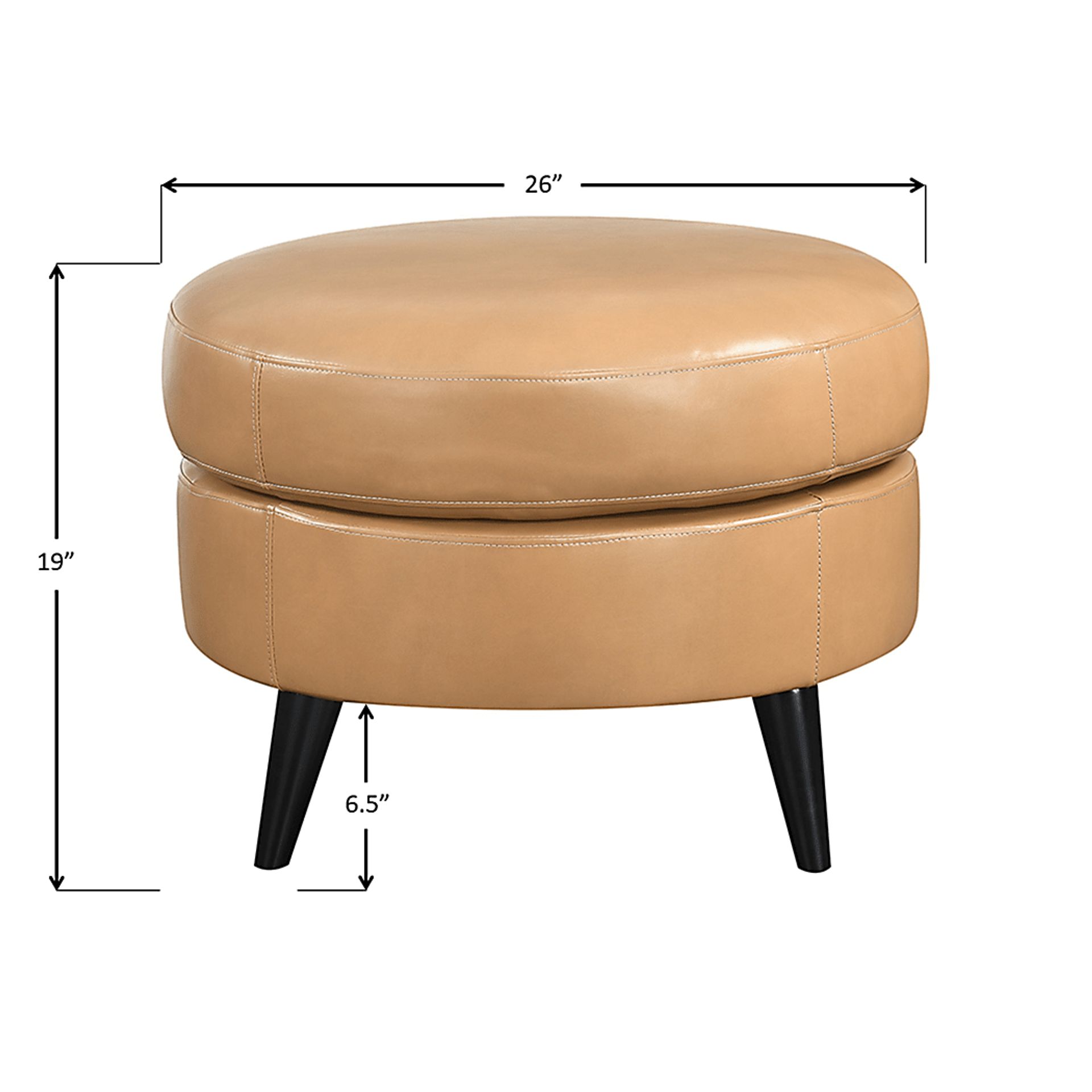 Halgo Brown Ottoman - Image 4
