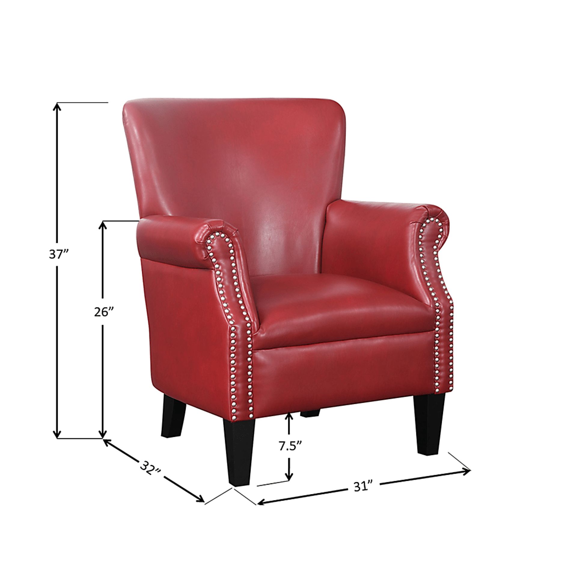 Halgo Red Accent Chair - Image 6