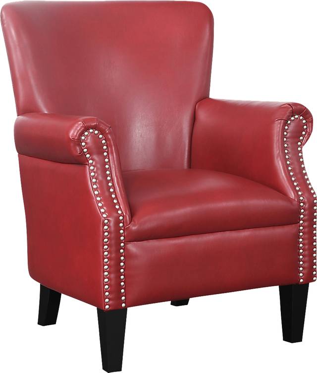 Halgo Red Accent Chair - Thumbnail - Image 1
