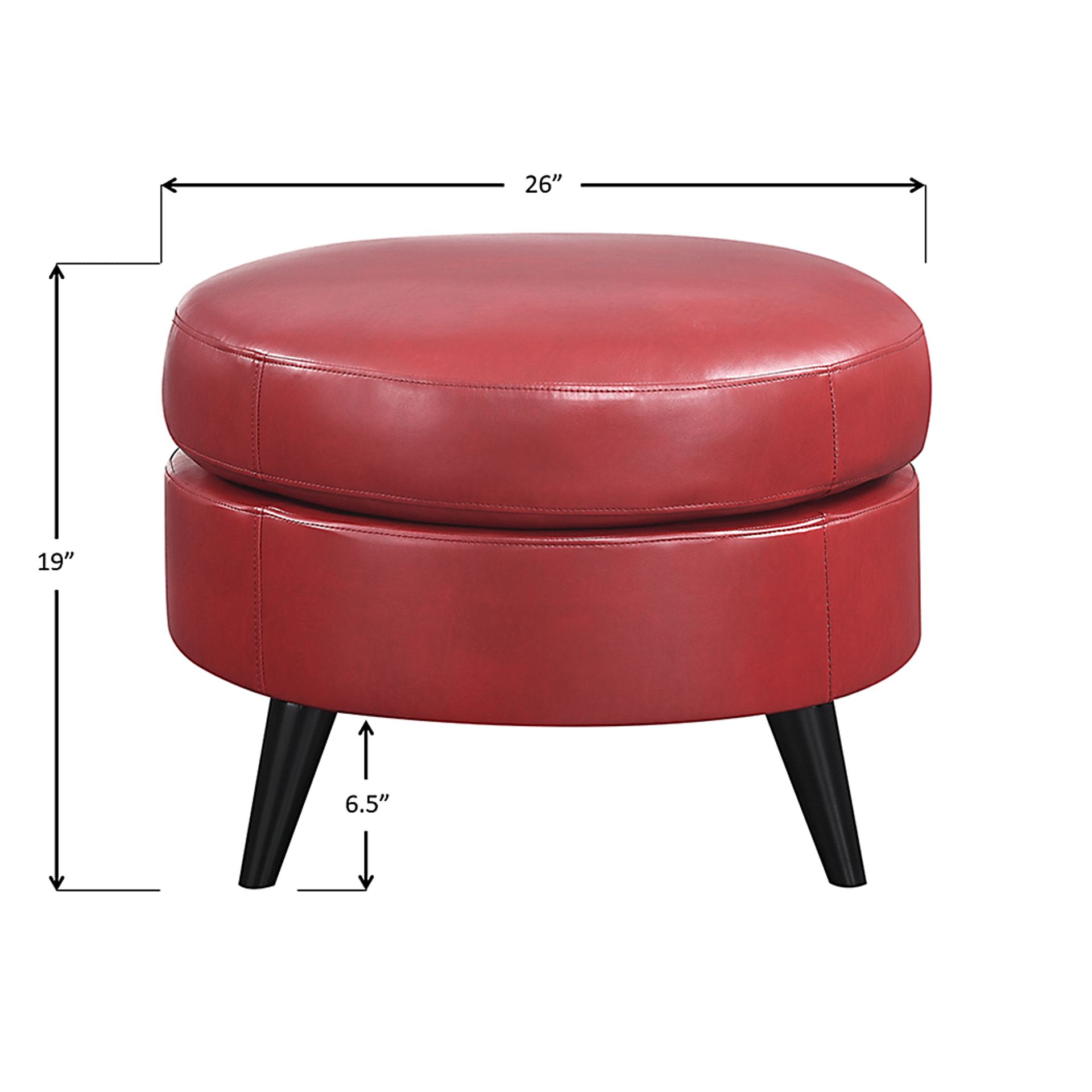 Halgo Red Ottoman - Image 4