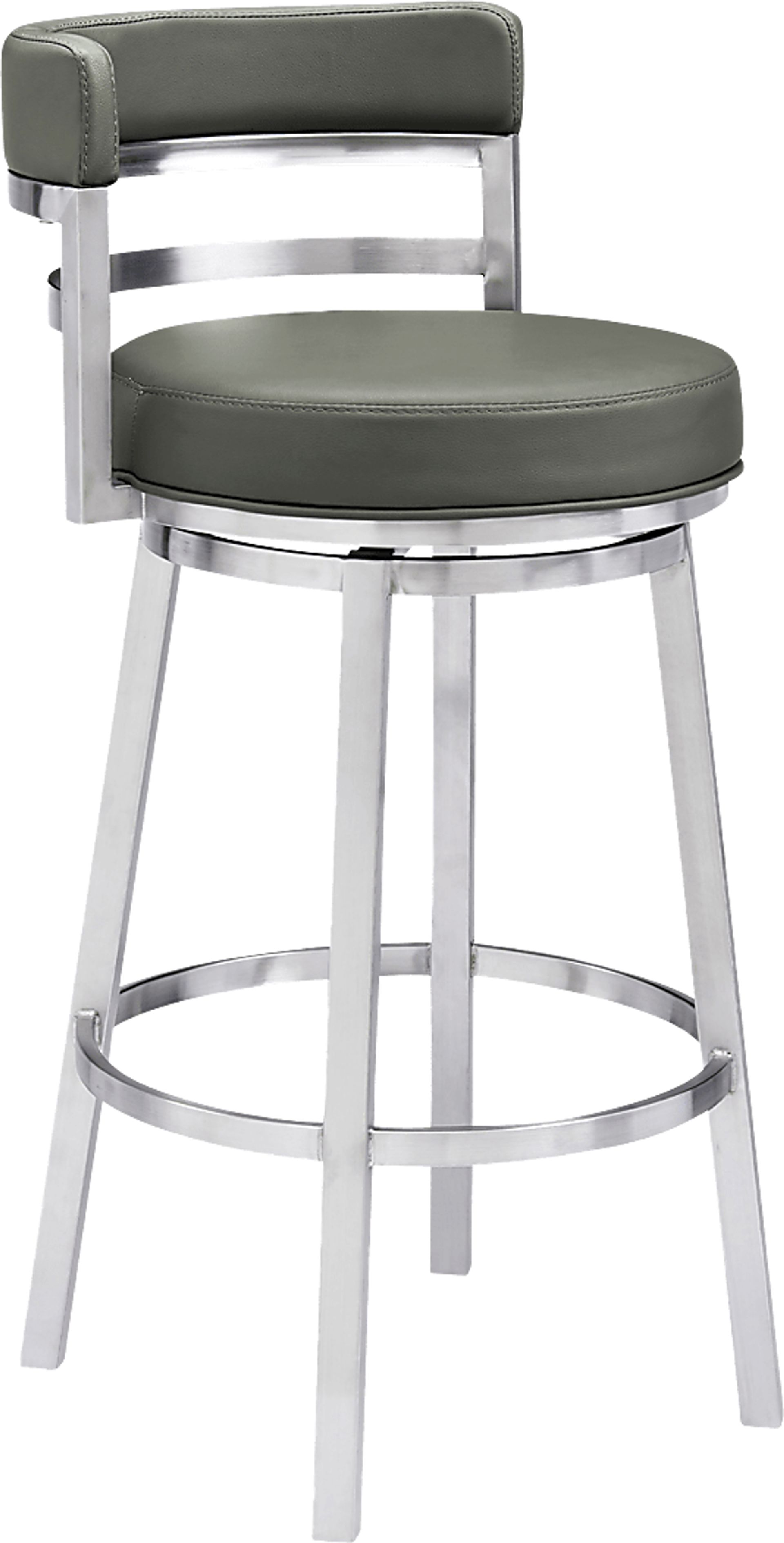Haligue Gray Swivel Barstool - Image 1
