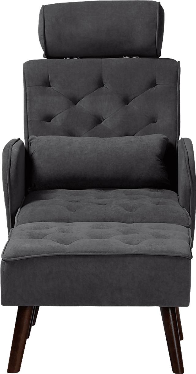 Halijen Gray Recliner and Ottoman Set - Thumbnail - Image 4