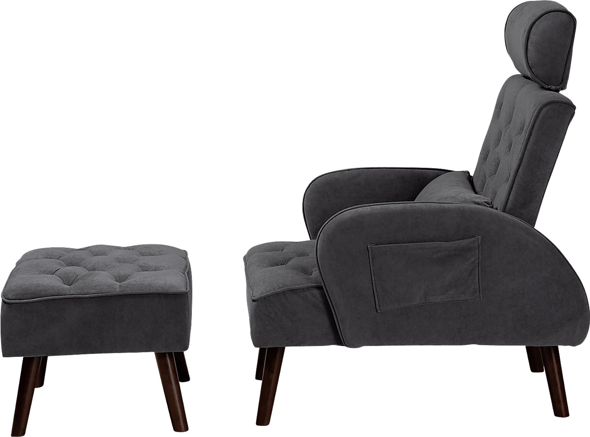 Halijen Gray Recliner and Ottoman Set - Image 5