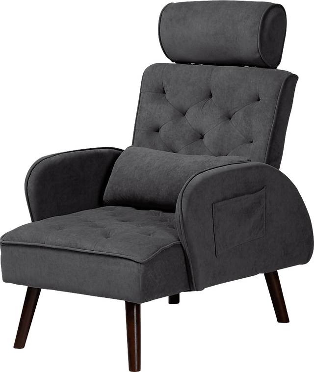 Halijen Gray Recliner and Ottoman Set - Thumbnail - Image 6