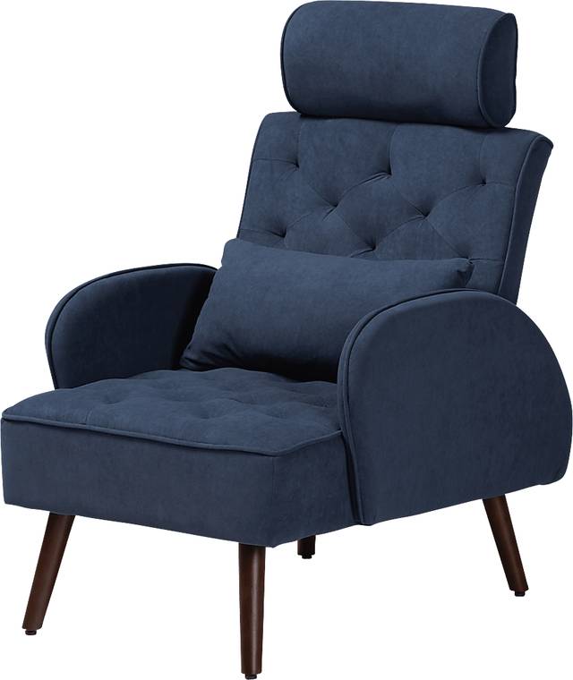 Halijen Navy Recliner and Ottoman Set - Thumbnail - Image 6
