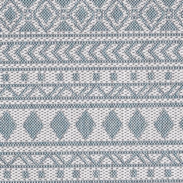 Halinora Ivory/Aqua 5'3 x 7'7 Indoor/Outdoor Rug - Thumbnail - Image 7