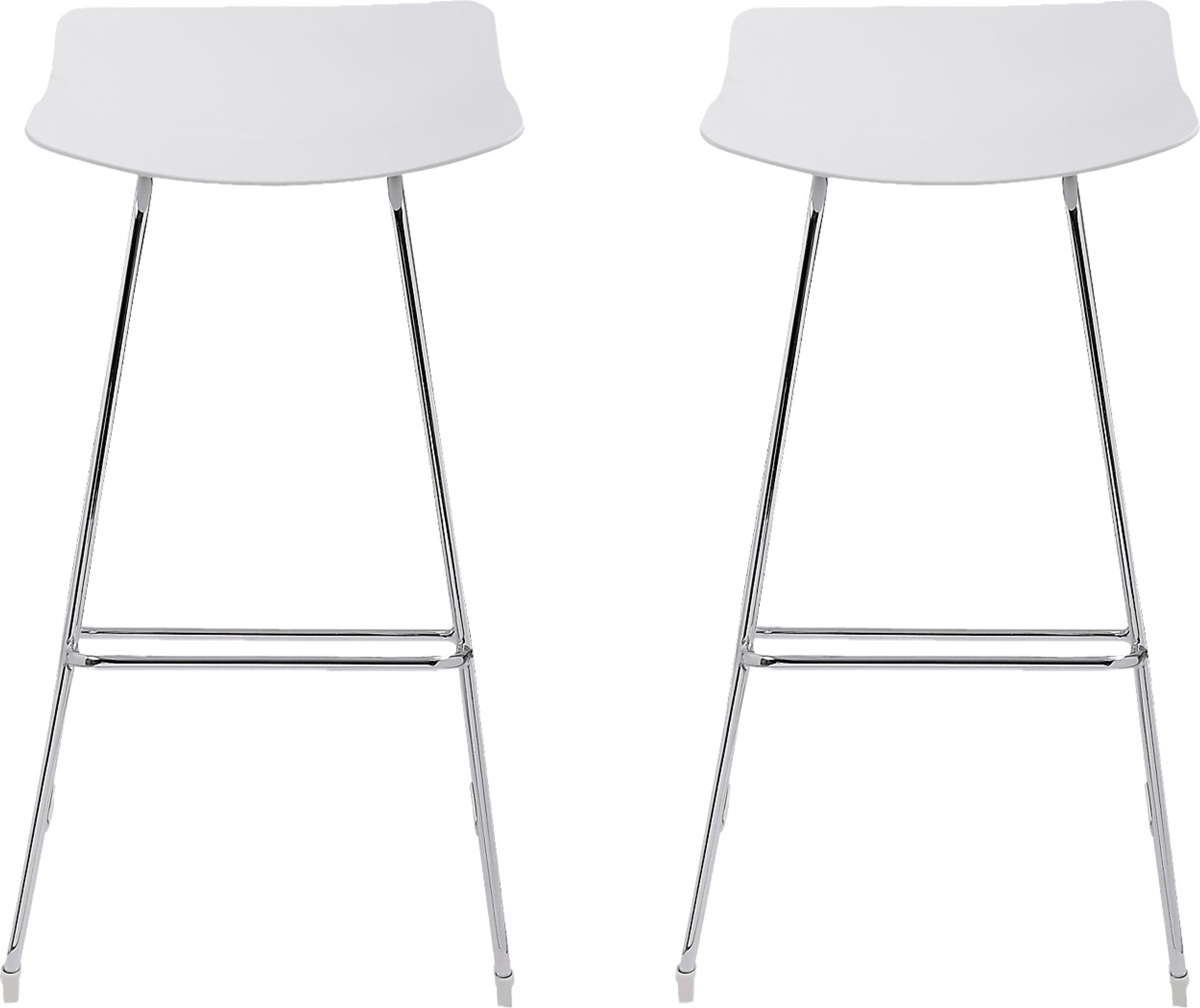 Hall Curve White Barstool, Set of 2 - Image 3