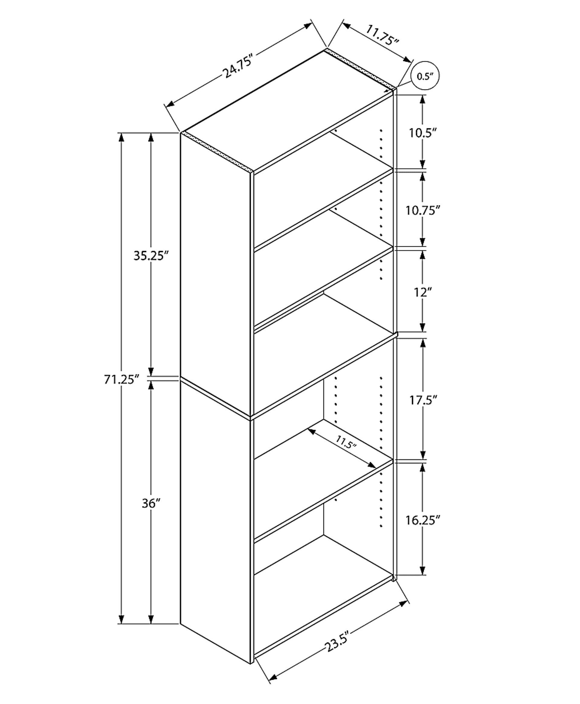 Hallbrook White Bookcase - Image 3