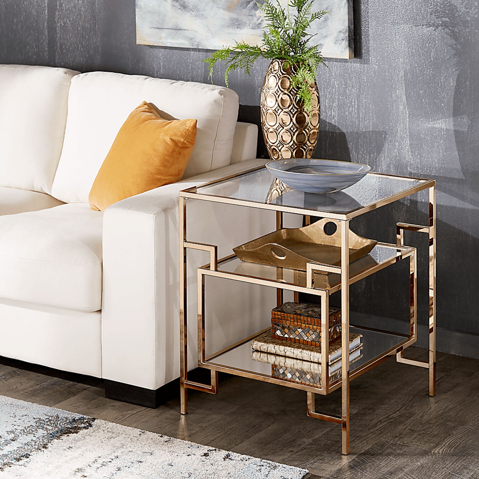 Halleck Gold Accent Table - Image 4