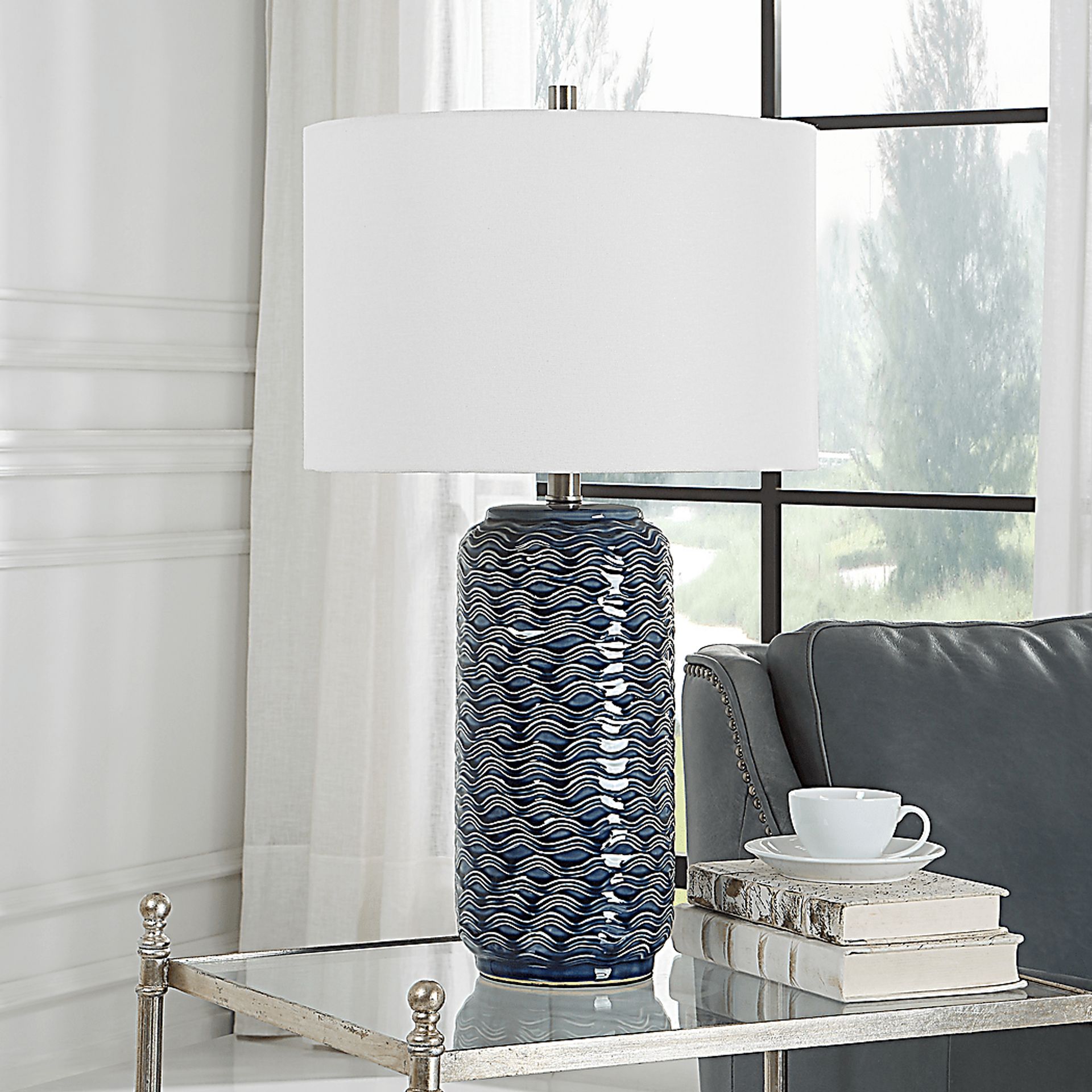 Halleck Shade Blue Lamp - Image 6