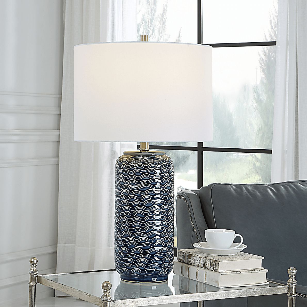 Halleck Shade Blue Lamp