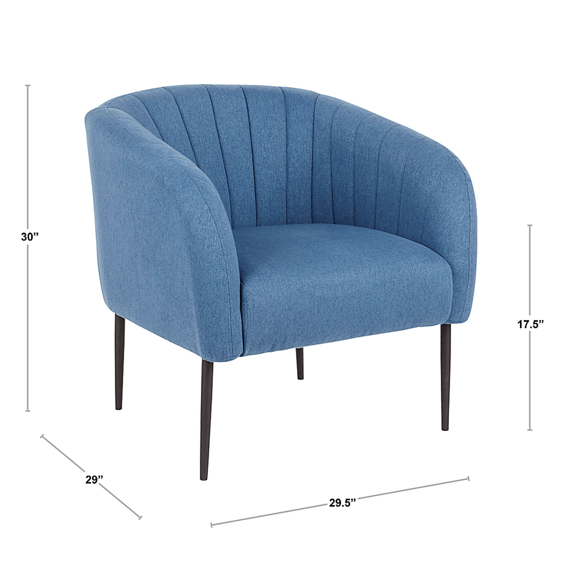Halliard Blue Accent Chair - Image 3