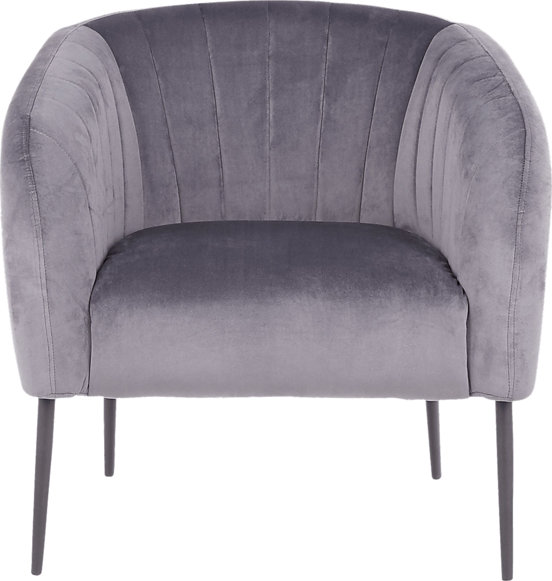 Halliard Gray Plush Accent Chair - Image 4