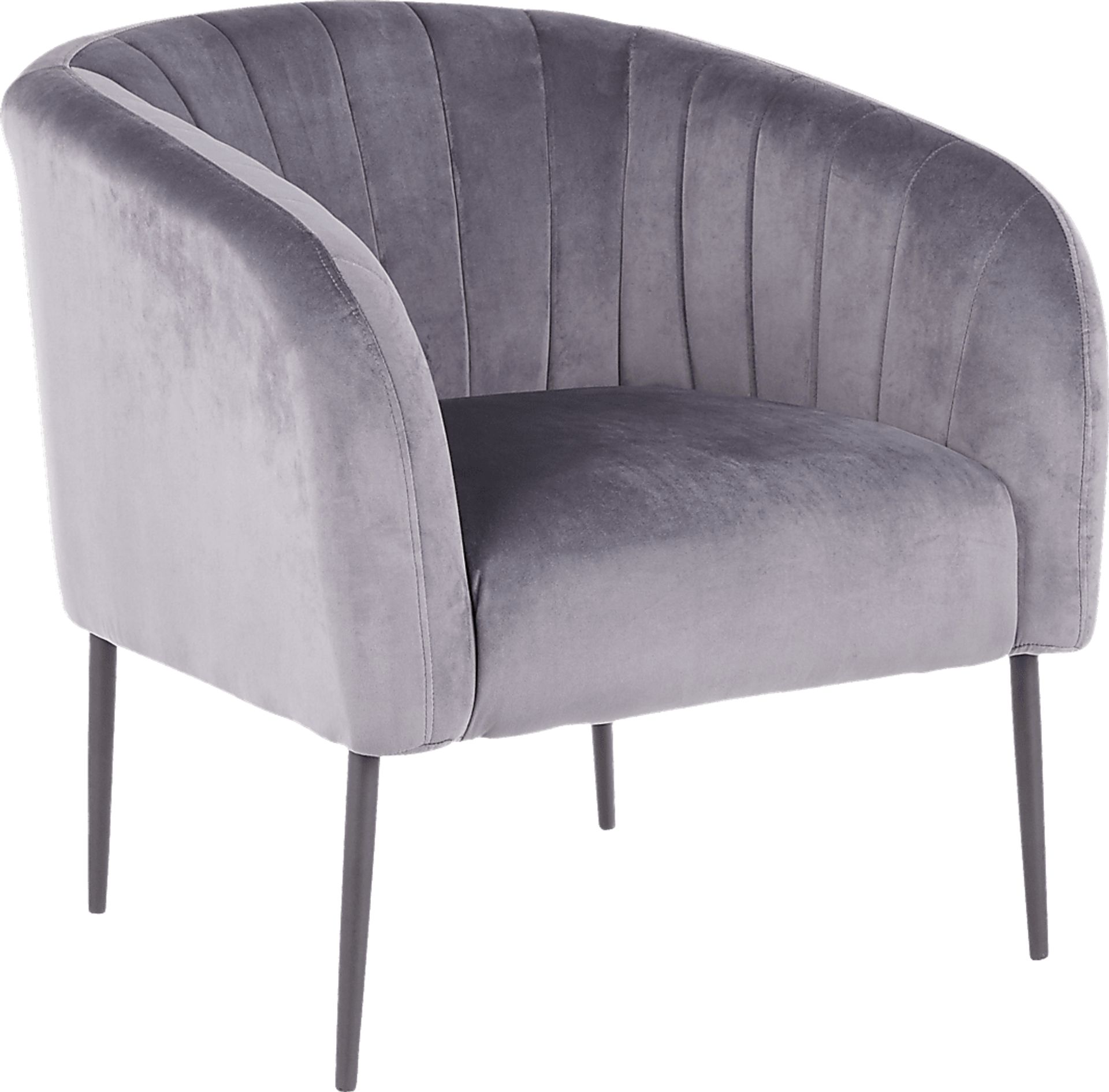 Halliard Gray Plush Accent Chair - Image 1