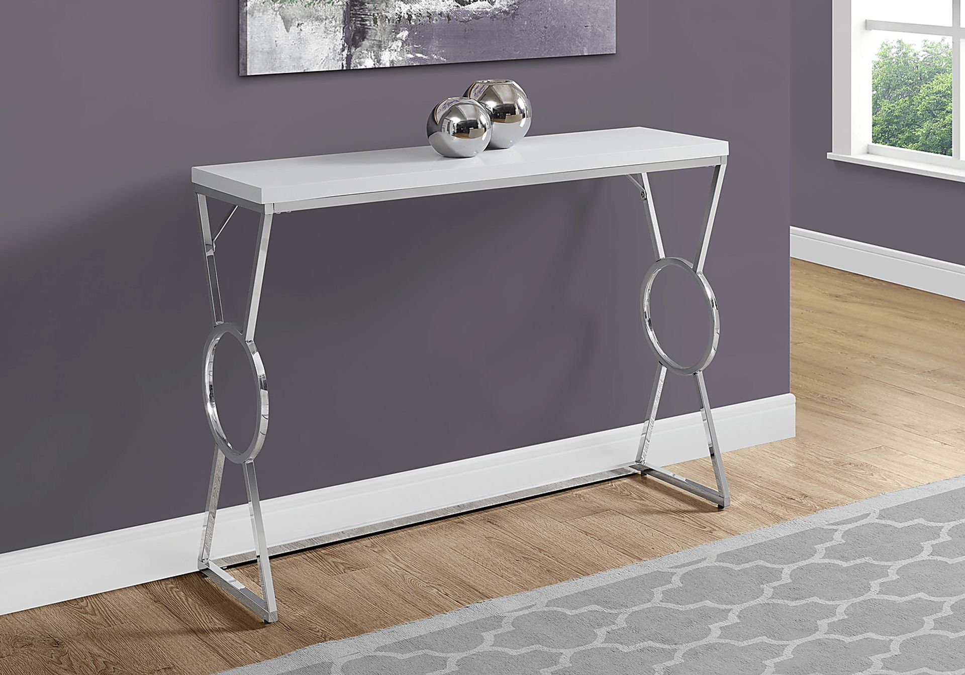 Hallstone White Console Table - Image 2