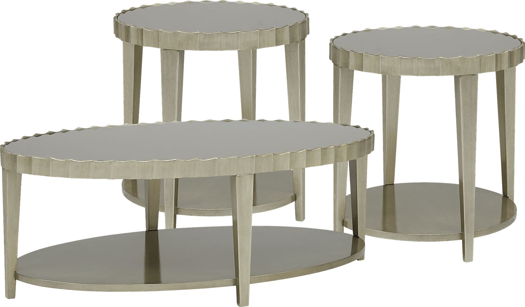 Hallwood Silver 3 Pc Table Set Rooms To Go