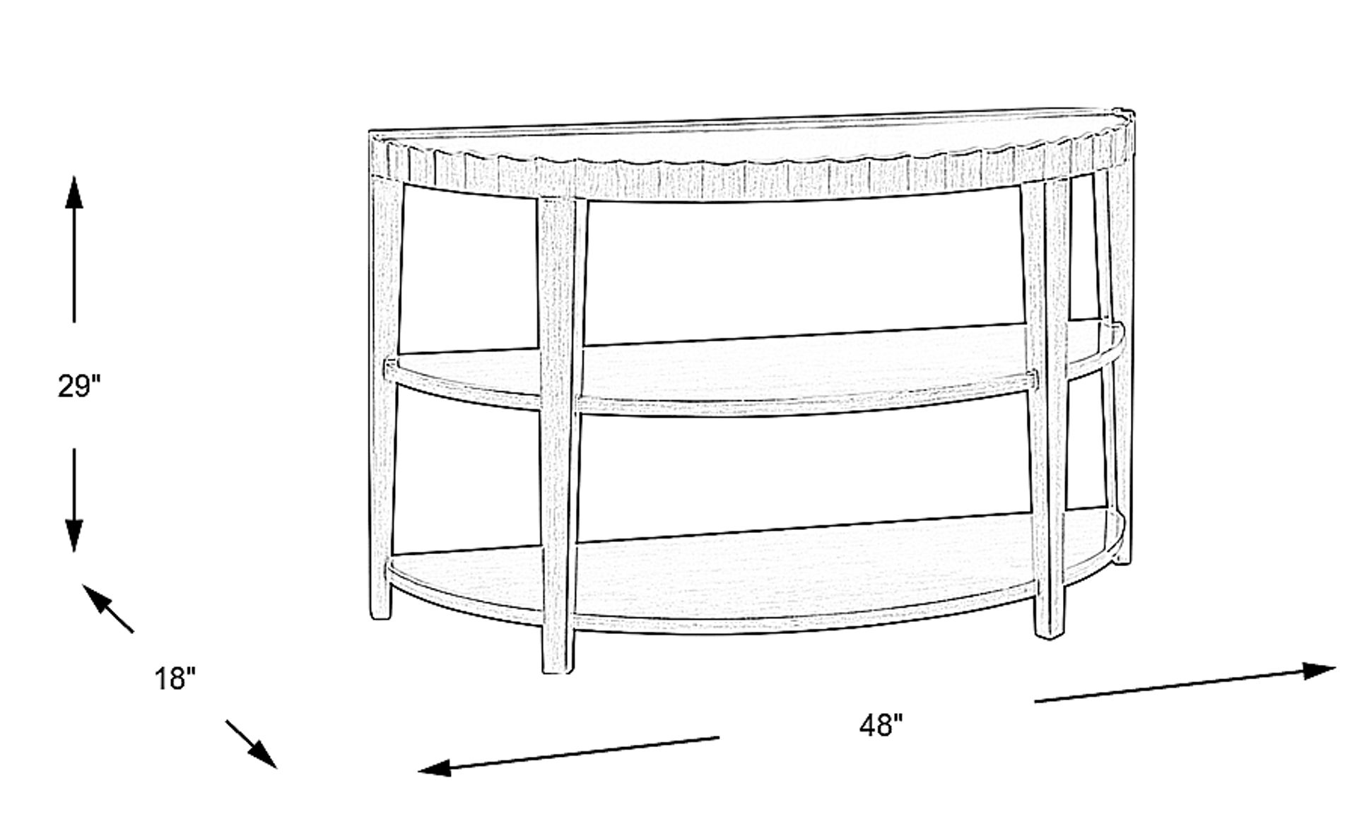 Dimension Image. Please refer to the Dimension Tab on this page for dimension details.
