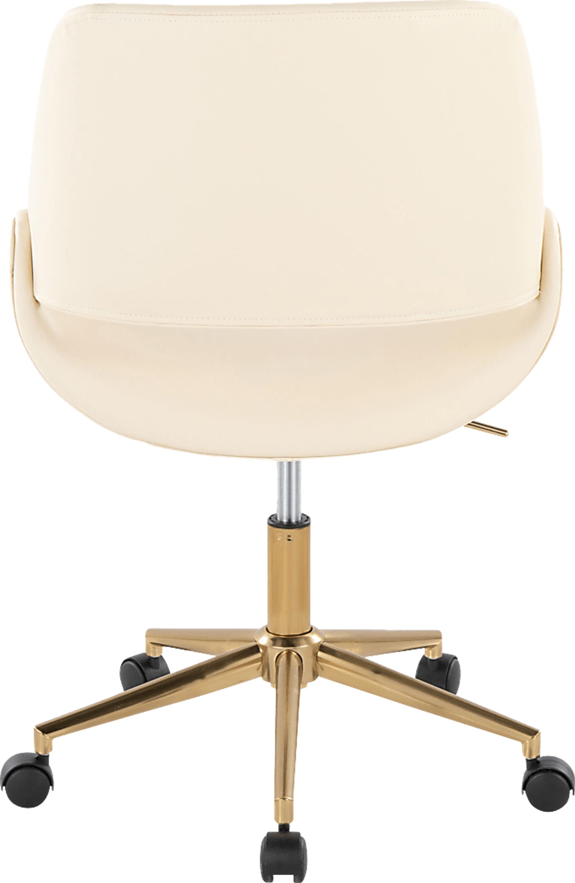 Halma II Cream Desk Chair - Image 4