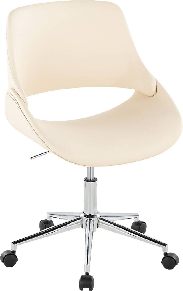 Halma III Cream Desk Chair - Thumbnail - Image 1