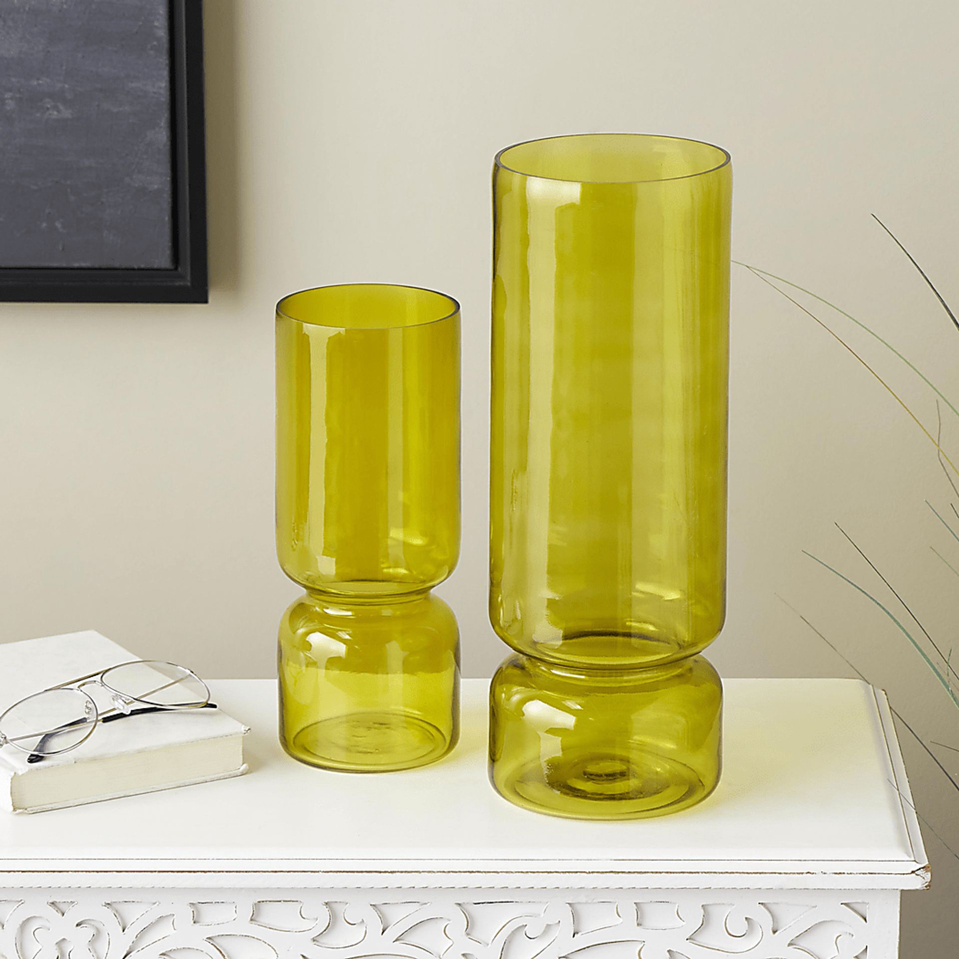 Halmi Green Vase, Set of 2 - Image 2