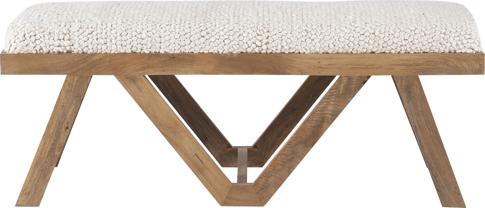 Halning Cream Accent Bench - Image 4
