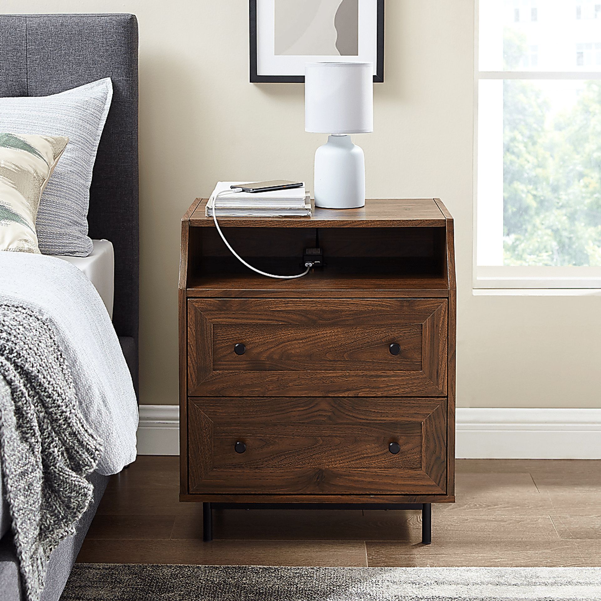 Halsford Walnut End Table - Image 7