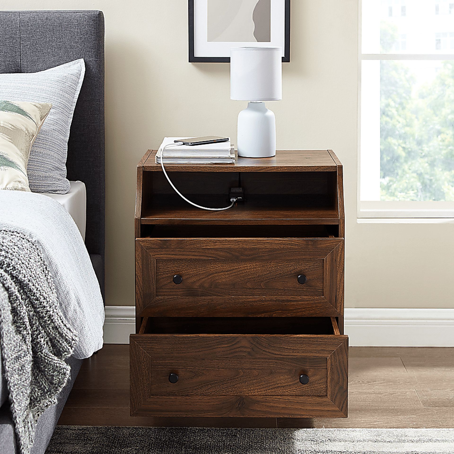 Halsford Walnut End Table - Image 8