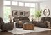 Halsted Brown 5 Pc Living Room with Dual Power Reclining Sofa