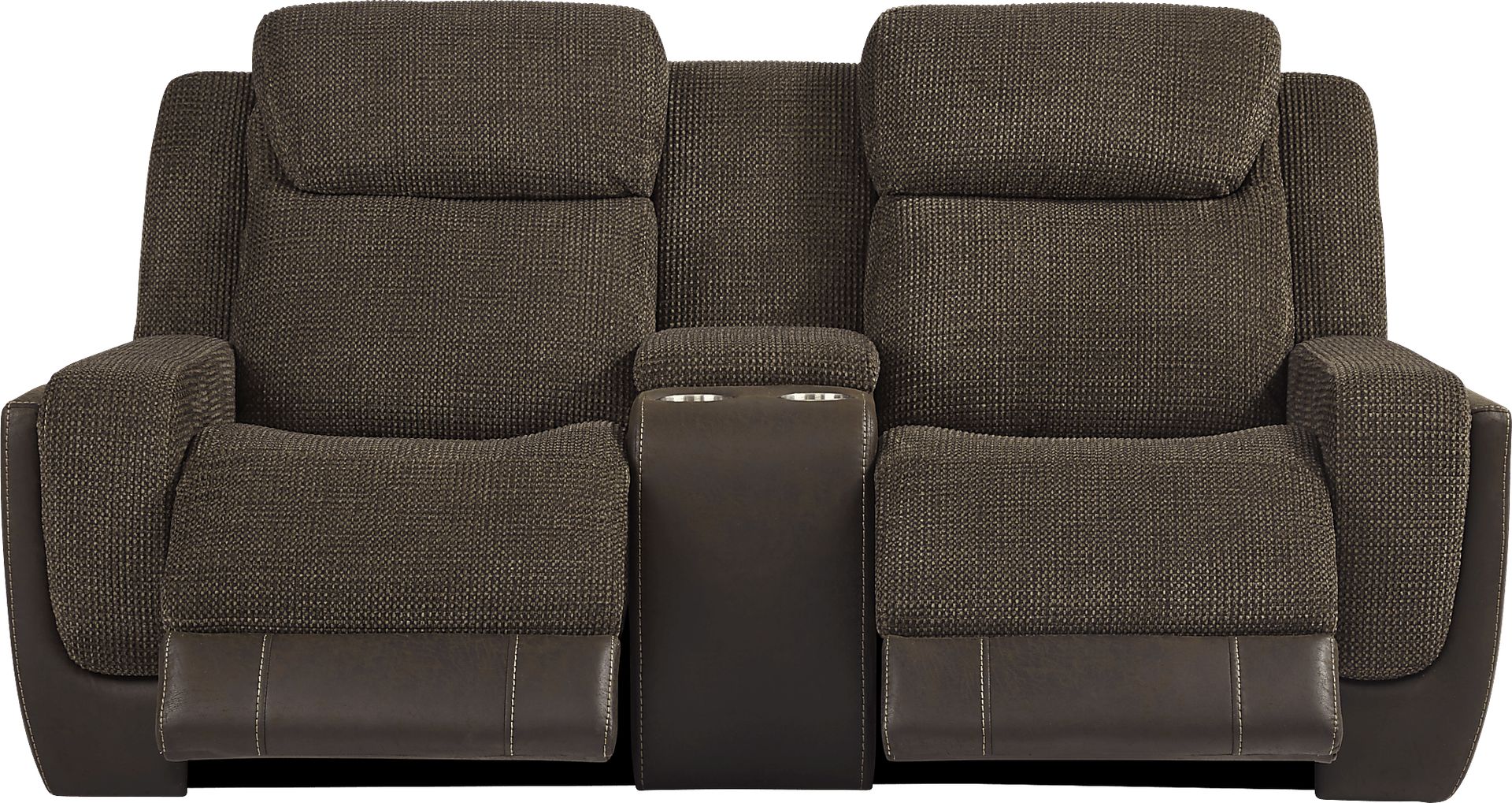 Halsted Brown Dual Power Reclining Console Loveseat - Image 2