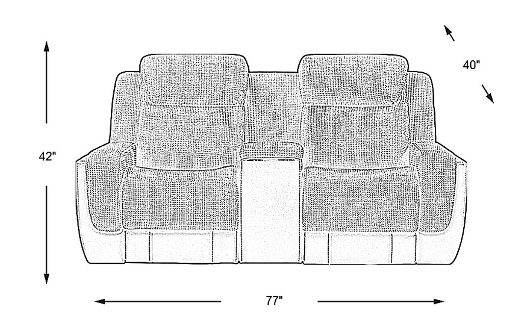 Halsted Brown Dual Power Reclining Console Loveseat