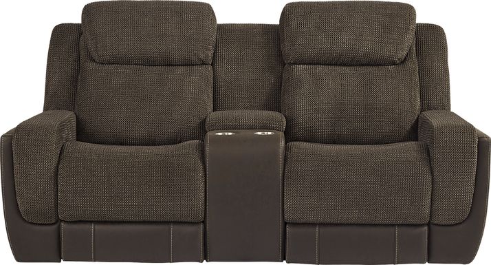 power reclining console loveseat