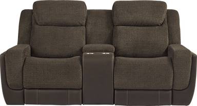 power reclining console loveseat