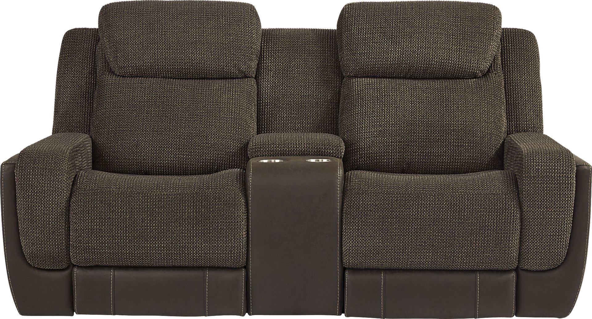 Halsted Brown Dual Power Reclining Console Loveseat - Image 1