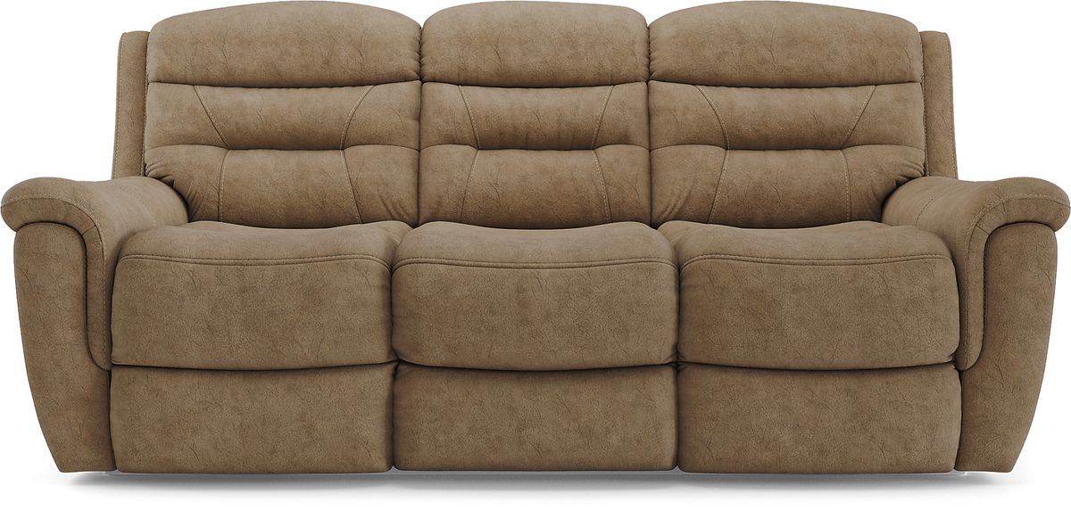 Halton Hills Brown Microfiber Power Reclining Sofa | Rooms to Go