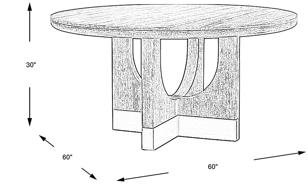 Halverson Honey Round Dining Table