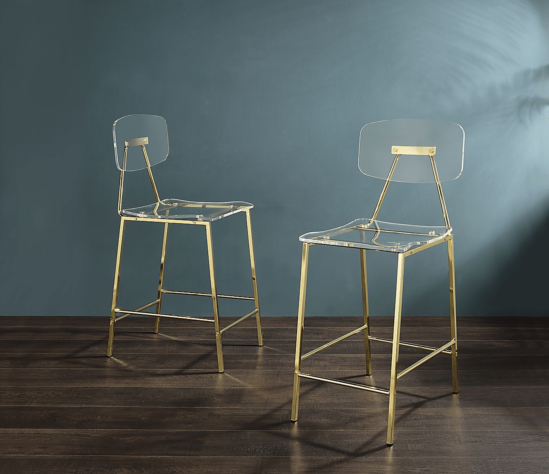 Hamdin I Clear Counter Height Stool, Set of 2 - Image 3