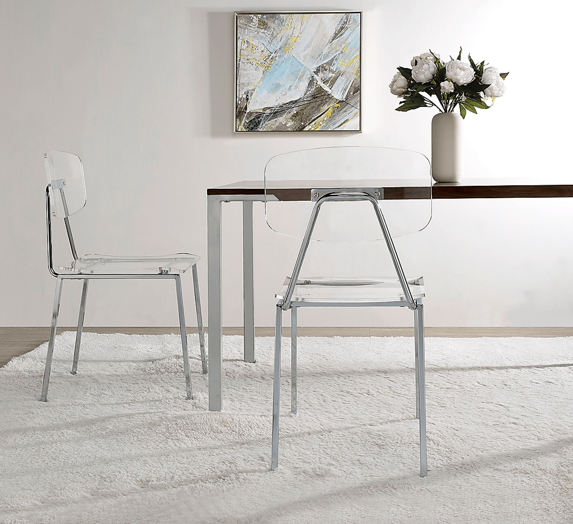 Hamdin II Clear Side Chair, Set of 2 - Image 2